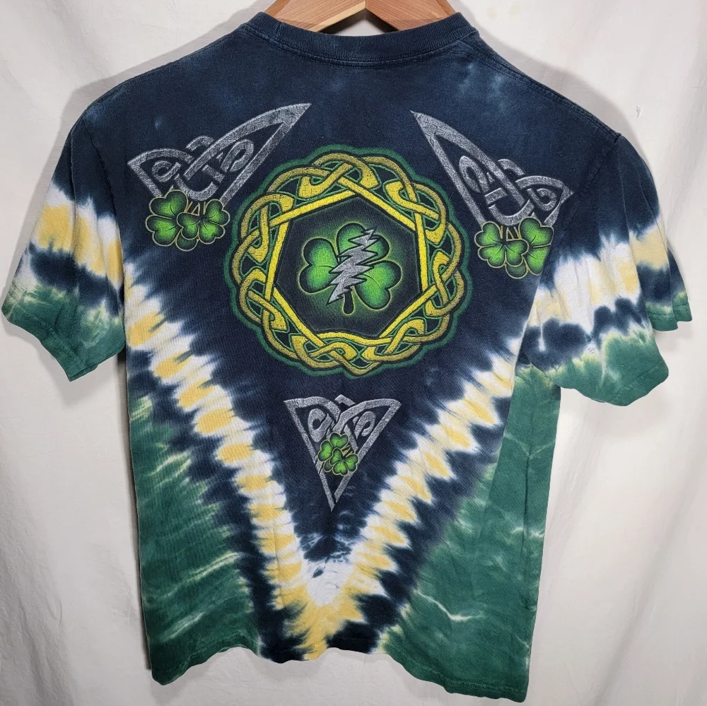 Beautiful Grateful Dead Shamrock V Tie-Dye T-Shirt Irish designs really nice - Picture 3 of 6